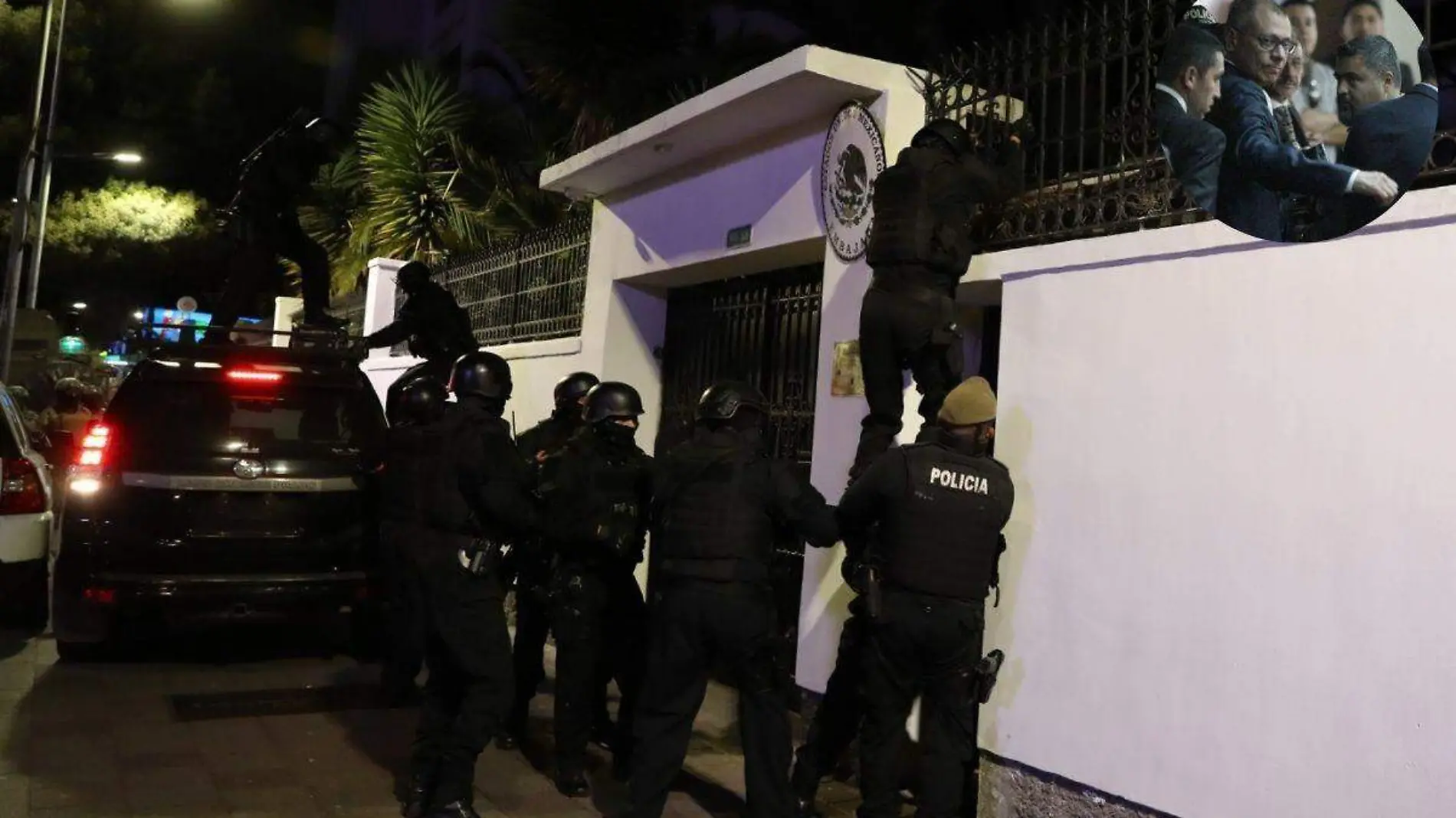 Policias irrumpen en la Embajada de Mexico en Ecuador